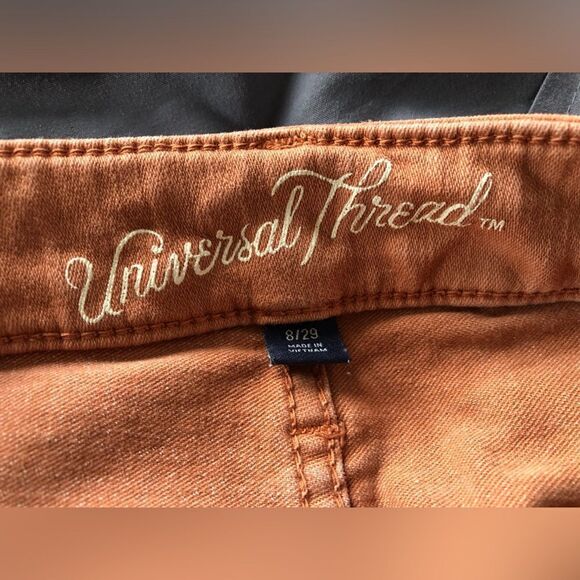 Universal Thread Peachy Orange Denim Jean Shorts - Picture 3 of 3